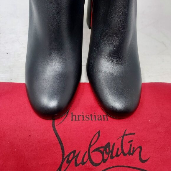 Christian Louboutin Black Turela Leather Ankle Boot - Picture 7 of 12